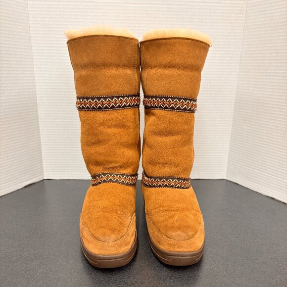 UGG Shoes - UGG Genuine Shearling Sundance Revival Embroidered Bohemian Style Tall Boots 7